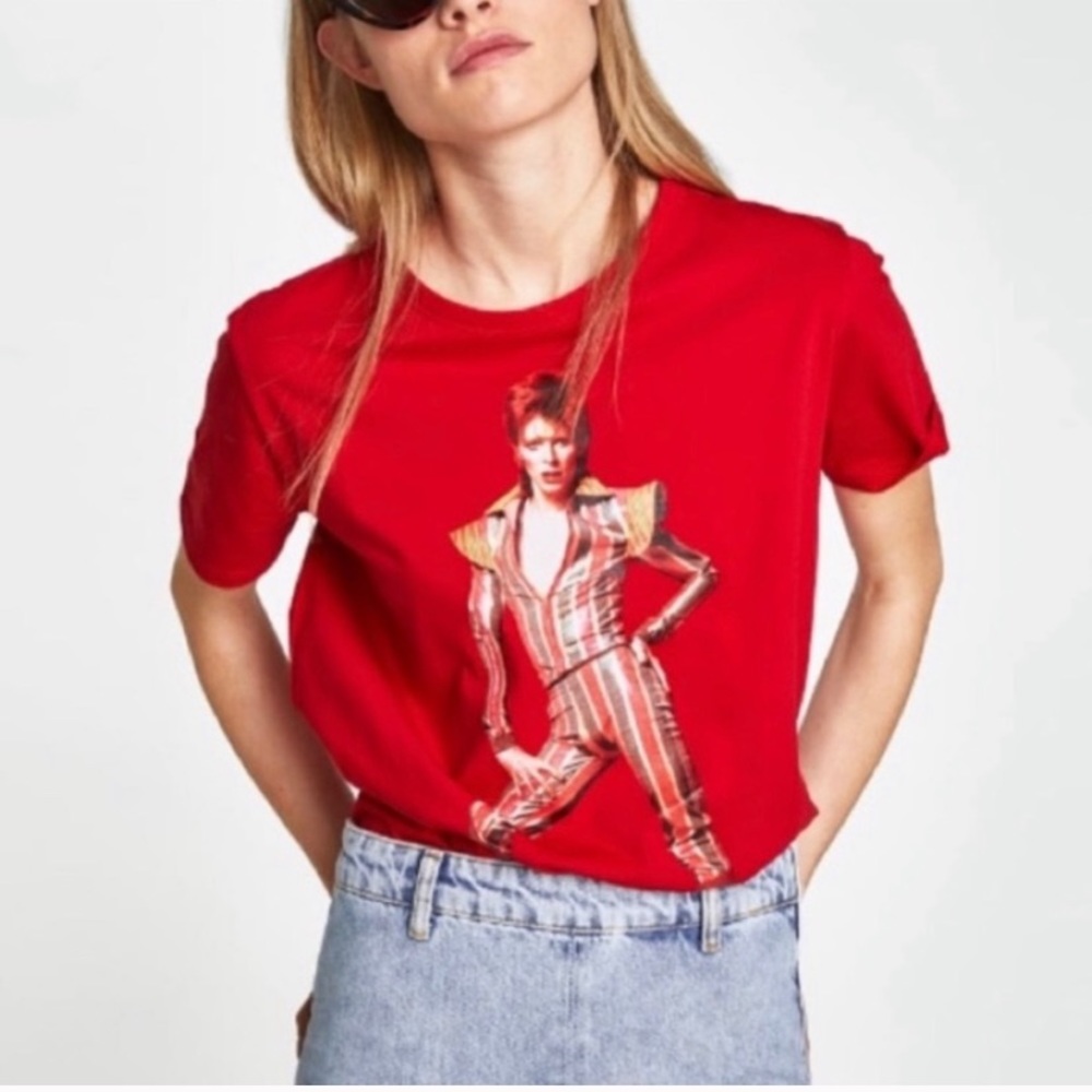Zara Ziggy Stardust / David Bowie Tee - Picture 1 of 5